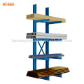 Single sided warehouse storage steel long arm cantilever shelving